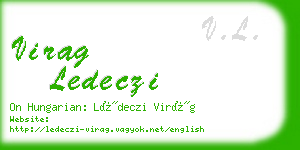 virag ledeczi business card